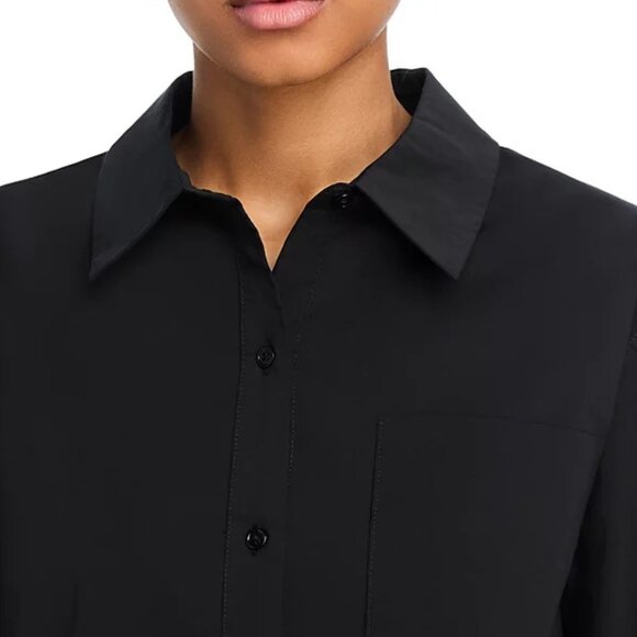 English Factory Black Feather-Cuff Pointed Collar Shirt NWT M – 100% Cotton - Picture 4 of 7